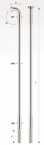 Набір спиць Pillar Duo 288MM 38PC, чорний