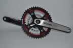 Шатун SR Suntour CW11 XCR V2 424FX SBD BSL 175MM 44/32/22T, чорний-сріблястий