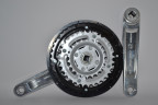 Шатун SR Suntour CW14 XCC T202 ABIBG 175MM 44/32/22T, сріблястий