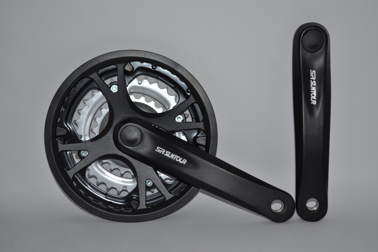 Шатун SR Suntour CW14 XCC T202 PBIBG 175MM 42/32/22T, чорний