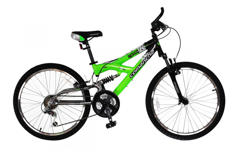 Велосипед Comanche Indigo DS 13", чорний-зелений