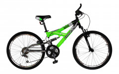 Велосипед Comanche Indigo DS 13", чорний-зелений