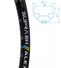 Обід Alex Rims Supra BH AV 36H 26", чорний