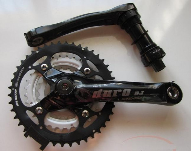 Шатун SR Suntour CW9 Duro DJ T BA 175MM 44/32/22T, чорний