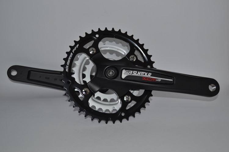 Шатун SR Suntour CW9 XCM V2 T312 FX PB 175MM 44/32/22T, чорний