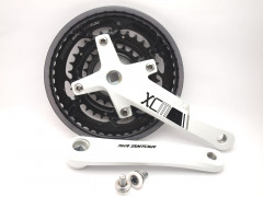 Шатун SR Suntour CW15 XCM T414 WHSG 170MM 44/32/22T, білий