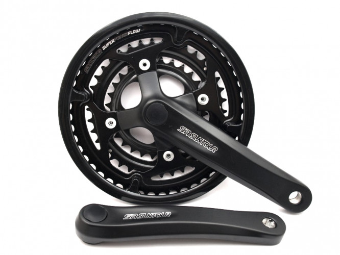 Шатун SR Suntour CW16 XCE T318 PBBG 170MM 48/38/28T, чорний