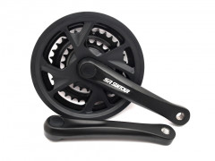 Шатун SR Suntour CW13 XR178N PBIBG 170MM 48/38/28T, чорний